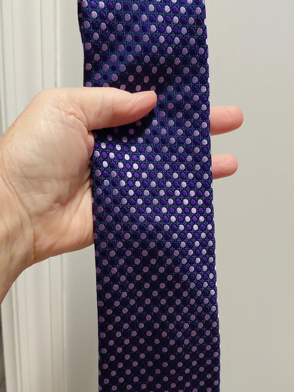 Countess Mara Purple Polka Dot Men’s Silk Tie
